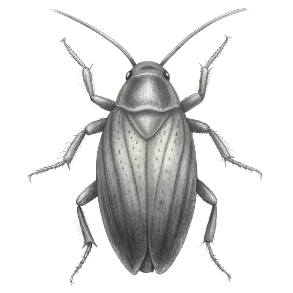 Zeichnung einer deutschen Schabe