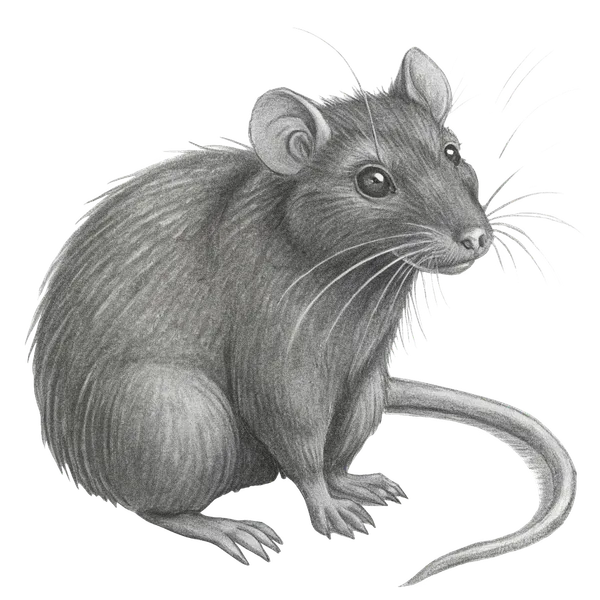 Zeichnung einer Ratte